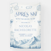 Winter Après-Ski Bachelorette Party Welkom Spandoek (Verticaal)