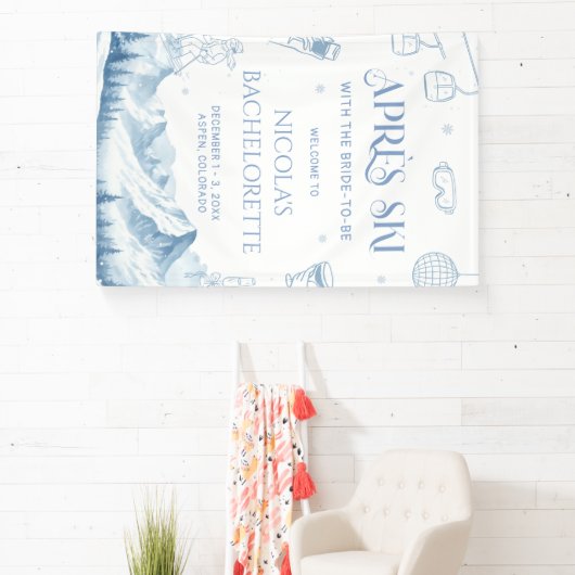 Winter Après-Ski Bachelorette Party Welkom Spandoek (Insitu)