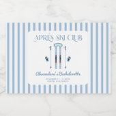 Winter Apres Ski Bachelorette Sparkling Wijnetiket (Enkel label)