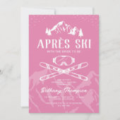 Winter Apres Ski Bachelorette Uitnodigingen (Voorkant)