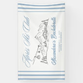 Winter Apres Ski Club Bachelorette-feest Spandoek (Verticaal)