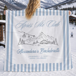 Winter Apres Ski Club Bachelorette Fleece Deken