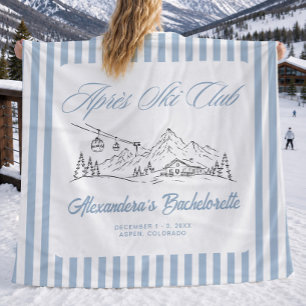Winter Apres Ski Club Bachelorette Fleece Deken