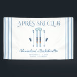 Winter Apres Ski Club Bachelorette Spandoek<br><div class="desc">Verhoog uw winter vrijgezellenfeest met deze chique Winter Apres Ski Club Bachelorette Banner. Perfect voor het instellen van de scène voor uw ski vrijgezellenfeest, het vormt een aanvulling op de populaire winter vrijgezellenfeest thema's. Hang het op als onderdeel van je ski-vrijgezellenfeest decor, het verbeteren van uw apres ski vrijgezellenthema. Een...</div>