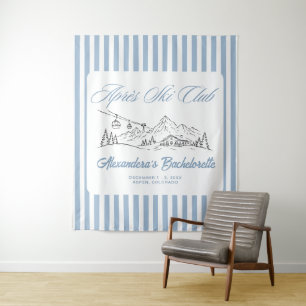 Winter Apres Ski Club Bachelorette Vlag Wandkleed
