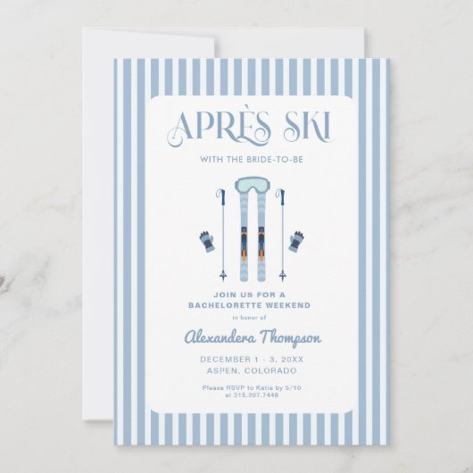 Winter Apres Ski vrijgezellenfeest Kaart (Voorkant)