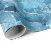 Winter Aqua Blue Ice Sneeuwvlokken Kerstmis Cadeaupapier (Rol Hoek)