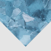 Winter Aqua Blue Ice Sneeuwvlokken Kerstmis Tissuepapier (Detail)