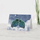 Winter Aquarel Vogels Kerst Kaart (Voorkant)