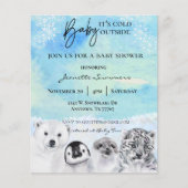 Winter Arctic Animal BabyShower Het is koud buiten (Voorkant)