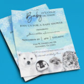 Winter Arctic Animal BabyShower Het is koud buiten