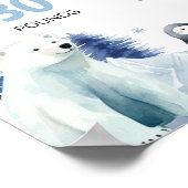 Winter Arctic Animals 1st Birthday Milestone Foto Poster (Hoek)