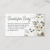 Winter Arctic Animals Baby shower Boeken voor Baby Informatiekaartje (Voorkant)