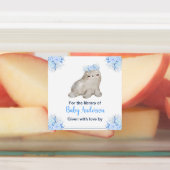 Winter Arctic Animals Baby shower Bookplate Labels (Aangebracht)