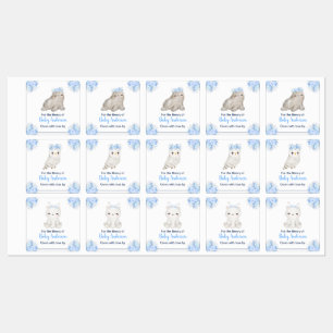 Winter Arctic Animals Baby shower Bookplate Labels