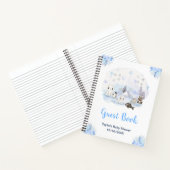 Winter Arctic Animals Baby shower Gastenboek Notitieboek (Binnen)