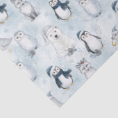 Winter Arctic Animals Cute Polar Animals Christmas Tissuepapier (Detail)
