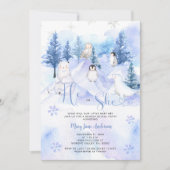 Winter Arctic Animals Geslacht onthullen hij of zi Kaart (Voorkant)