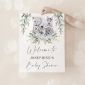 Winter Arctic Animals Neutral Baby shower Welkom Poster