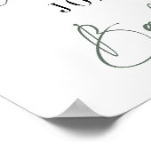 Winter Arctic Animals Neutral Baby shower Welkom Poster (Hoek)