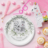 Winter Arctic Animals Vakantie Baby shower Papieren Bordje (Feest)