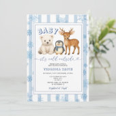 Winter Arctic Baby It’s Cold Outside Baby Shower Kaart (Staand voorkant)