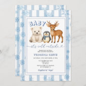 Winter Arctic Baby It’s Cold Outside Baby Shower Kaart (Voorkant / Achterkant)