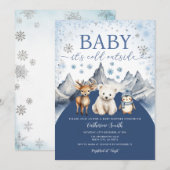 Winter Arctic Baby It’s Cold Outside Baby Shower Kaart (Voorkant / Achterkant)