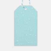 Winter Arctic Foxes Snowy Scene Vrolijk Kerstfeest Cadeaulabel (Achterkant)