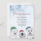 Winter Arctic Party Animals Kaart (Voorkant)