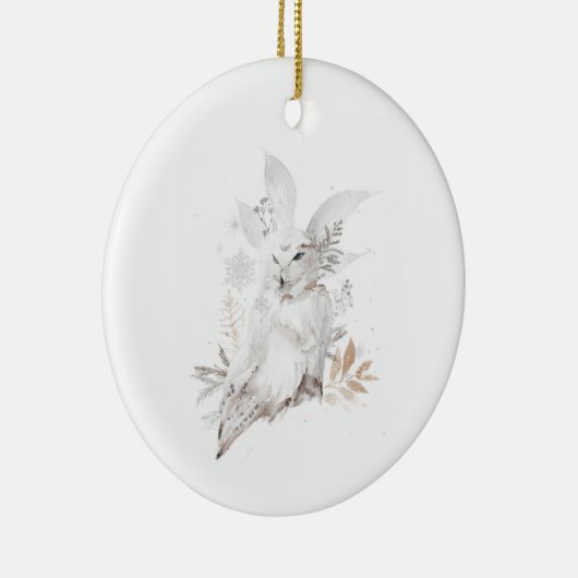 Winter Arctic Snow Owl Ornament (Rechts)