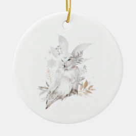 Winter Arctic Snow Owl Ornament