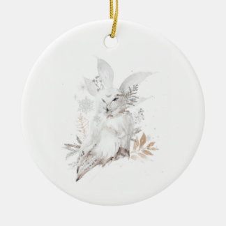 Winter Arctic Snow Owl Ornament