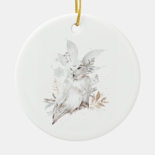 Winter Arctic Snow Owl Ornament (Voorkant)