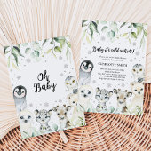Winter Arctische Dieren Baby Shower Kaart