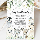 Winter Arctische Dieren Baby Shower Kaart