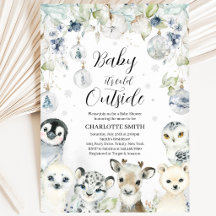 Winter Arctische Dieren Baby Shower