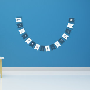 Winter Arctische Dieren Blauwe Jongen Verjaardagsf Vlaggetjes