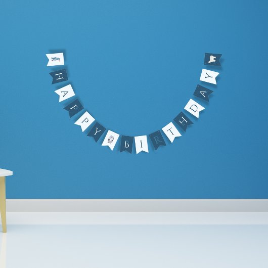 Winter Arctische Dieren Blauwe Jongen Verjaardagsf Vlaggetjes