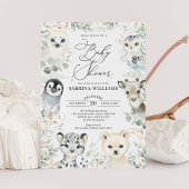 Winter Arctische dieren Genderneutraal Baby shower Kaart