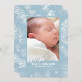Winter Arrival Foto geboorteaankondiging Kaart (Voorkant / Achterkant)
