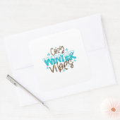 Winter Art Cozy Winter Vibes Vierkante Sticker (Envelop)