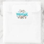 Winter Art Cozy Winter Vibes Vierkante Sticker (Tas)