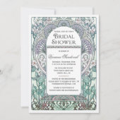 Winter Art Nouveau Bridal Shower Invitations Kaart (Voorkant)