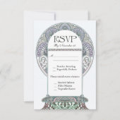 Winter Art Nouveau RSVP Weddenschappen (Voorkant)