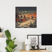 Winter Art Scene Poster (Thuiskantoor)