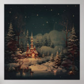 Winter Art Scene Poster (Voorkant)