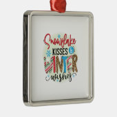 Winter Art Winter Wishes Metalen Ornament (Rechts)