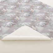 Winter Artic Fox Snowy Owl Northern Willife Sherpa Deken (3/4)