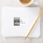Winter at Finley Dam Address Label (Insitu)